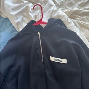 Jacquemus Black Zip-Up Hoodie